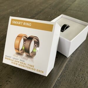 Smart Heart Ring - black, Size 9.